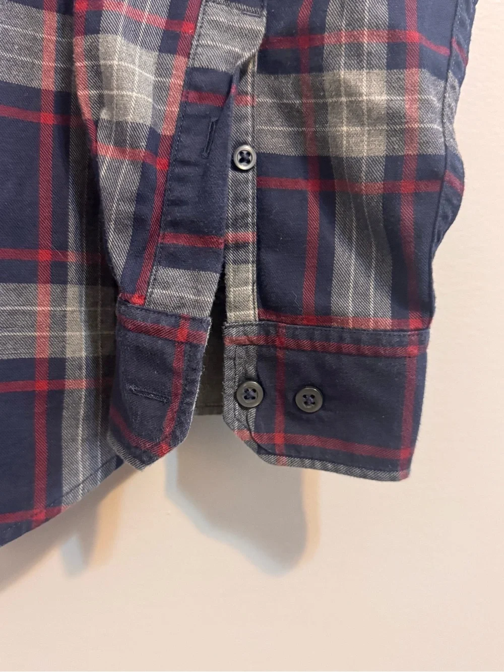 Banana Republic Luxe Flannel Shirt Men’s XL Slim Fit Plaid Elbow Patch